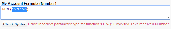 A formula with an incorrect parameter type.